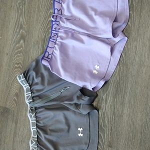 2 pairs of ladies Under Armour shorts size small